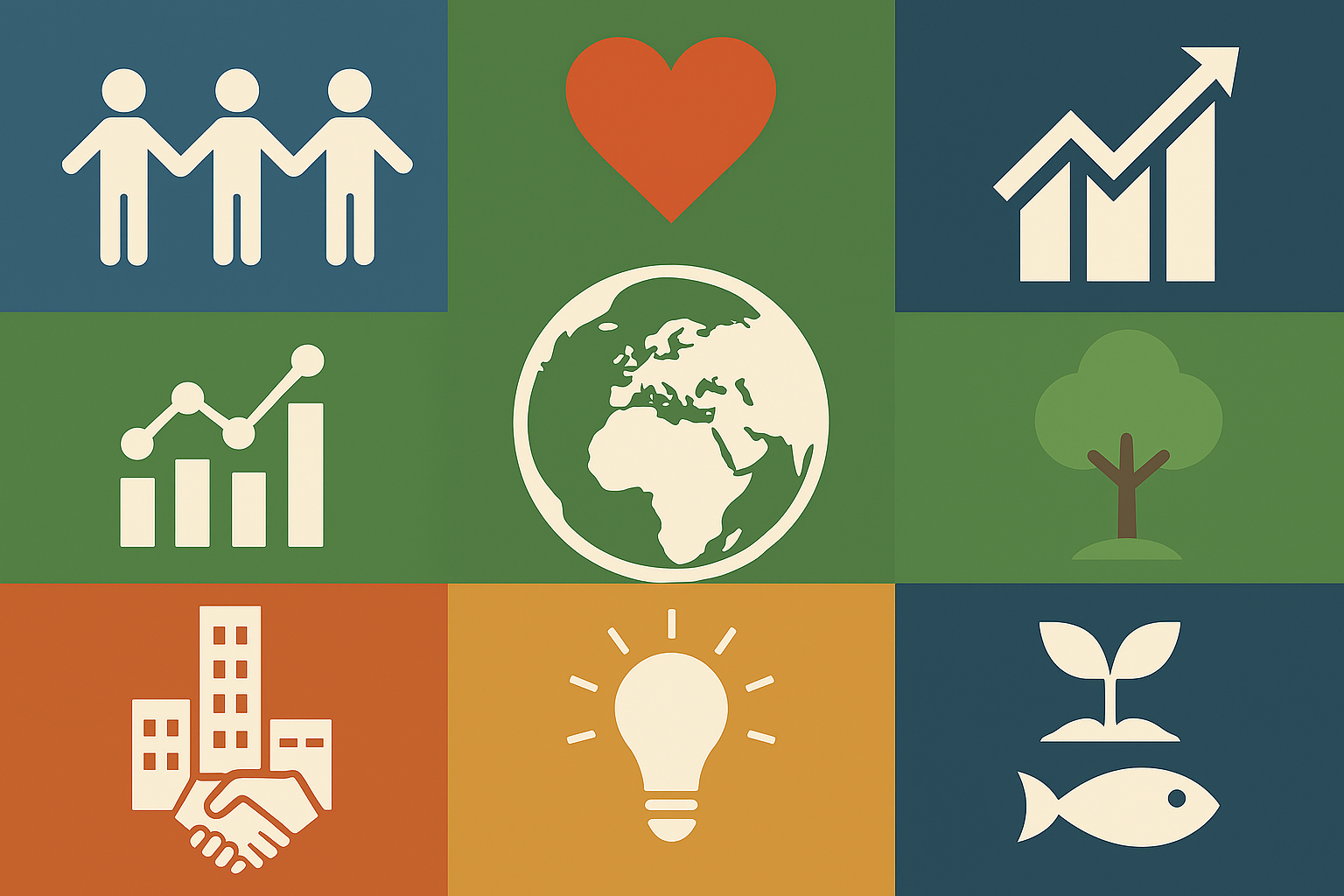 Free SDG hero image, referencing themes relating to measuring sustainable development